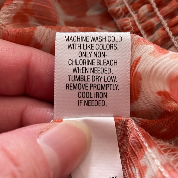 Apt. 9 Short Sleeve Lined Blouse - Salmon and Ivory - Picture 9 of 11